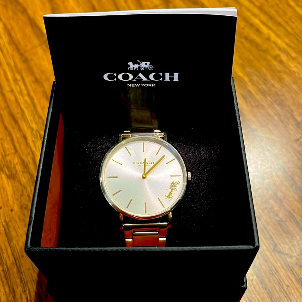 Coach Gold Watch Brand New With Box